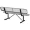Global Industrial 72L Expanded Metal Mesh Bench w/Back Rest, Gray 277154GY - alternate 2
